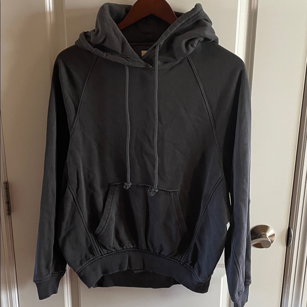 Madewell Washed Black Pullover Hoodie